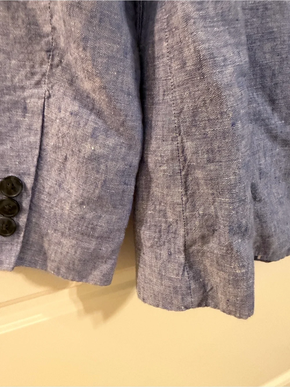 Talbots Light Blue Linen-Blend Notch Lapel Blazer - Picture 11 of 11